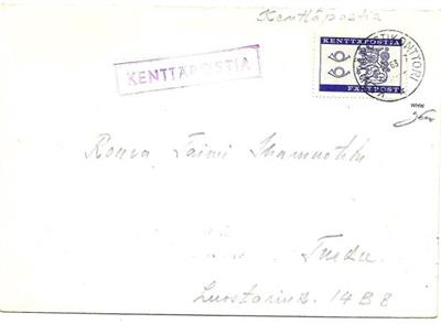 Poststück - Finnland Militär-Feldpost Nr. 8 auf Brief nach Turku vom 4. 10. 1963, - Briefmarken