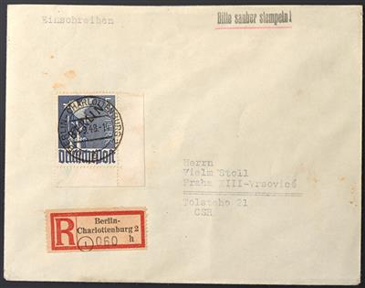 Poststück/gestempelt - Berlin Nr. 1/20 auf 8 Reko - Kuverts (nur die 12 Pfg. lose beiliegend), - Francobolli