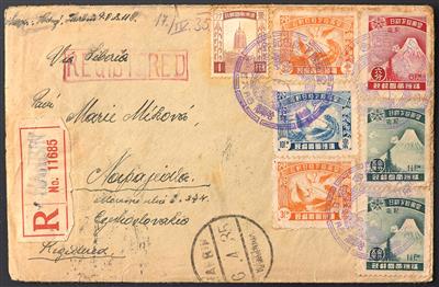Poststück - Manchukuo 1935 - Einschrei - Francobolli