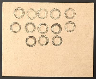 Poststück - Österr. 1818 Stempelsignetten Musterabschläge - Francobolli