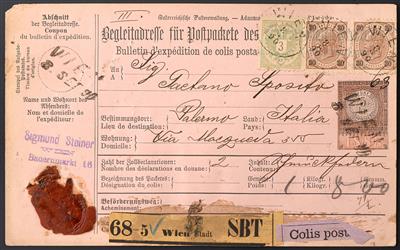 Poststück - Österr. 1890 - 6 komplette Paket-Begleitadressen alle mit Mischfrankatur - Stamps