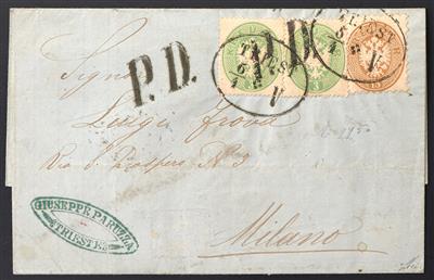 Poststück - Österr. Nr. 19 waagrechtes - Briefmarken