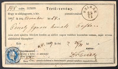 Poststück - Österreich Ausgabe 1867 in Ungarn verwendet 1869, - Briefmarken