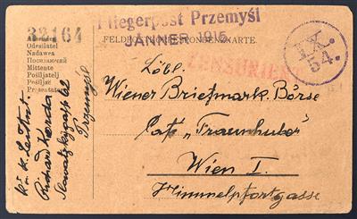 Poststück - Österreich Feldpost 1915, Fliegerpost Przemysl - Známky