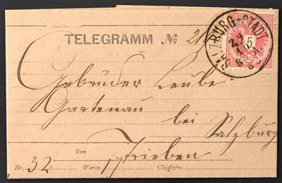 Poststück - Österreich Nr. 46 auf Telegramm - Stamps