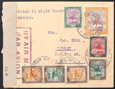 Poststück - Partie Poststücke Sudan aus ca. 1913/1958, - Známky