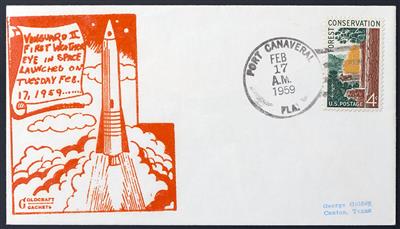 Poststück - Partie Poststücke zum Thema erste amerikanische Satelliten ab 1958, - Známky