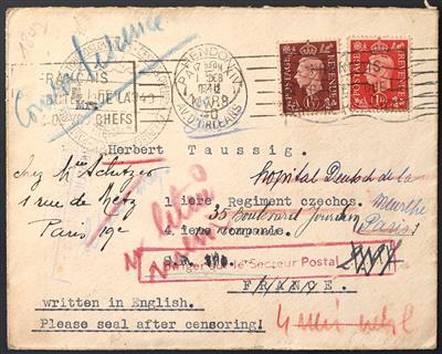 Poststück - Partie Tschechische Feldpost II. Weltkrieg in Großbritannien und Frankreich, - Briefmarken