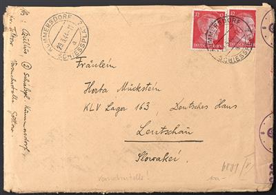 Poststück - Spezialsammlung D. Feldpost nur V 1 und 2, - Známky