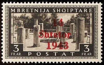 ** - D. Bes. Albanien Nr. 13 IX (1943, - Stamps