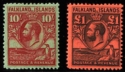 * - Falklandinseln Nr. 48/58 ("Whale and Penguins"), - Briefmarken