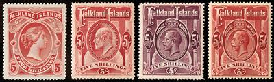 */gestempelt/**/(*) - Partie Falkland Inseln ca. 1891/1966, - Známky