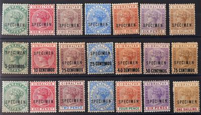 */(*) - Gibraltar, Partie SPECIMEN - Stamps