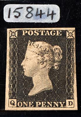 * - Großbritannien Nr. 1 schwarz, - Briefmarken
