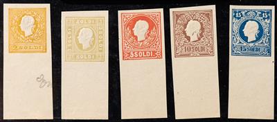 (*) - Lombardei ND 1884 Bogenproben analog der Ausg. 1858, - Briefmarken