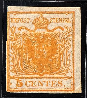 * - Lombardei-Venetien Nr. 1 dunkelorange, - Briefmarken
