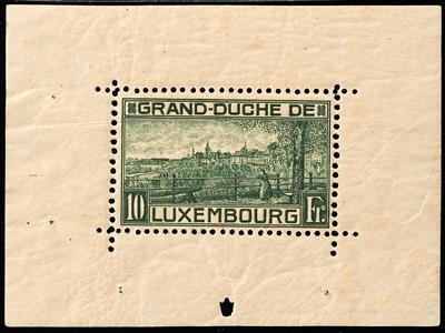 ** - Luxemburg Block Nr. 1 (80 x 59 mm), - Briefmarken