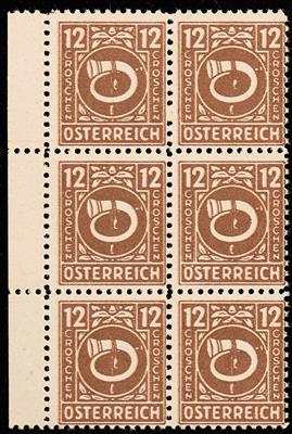 ** - Österr.   ANK Nr. 704 DD (12 Gr.) im Sechserblock (mit Foto-Attest Puschmann) und als Einzelmarke etc., - Známky