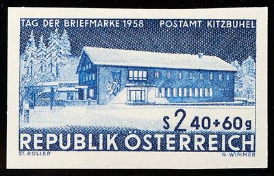 ** - Österr. Nr. 1075U (Tag der Briefmarke 1958 ungezähnt), - Briefmarken