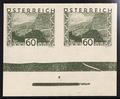 ** - Österr. Nr. 530 U/43 U (Kleine Landschaft) je im waagrechten ungezähnten PAAR - Známky