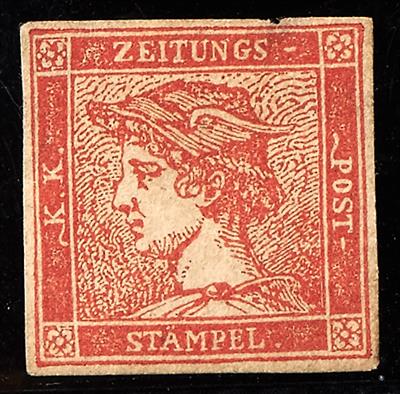 (*) - Österr. Nr. 9 (ZINNOBERROTER MERKUR) in Type IIIb, - Stamps