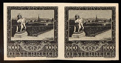 ** - Österreich 1. Republik Landeshauptstädte ungezähnt in waagr. Paaren (Nr. 433/ 441 U), - Stamps