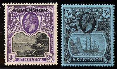 */** - Sammlung St. Helena ca. 1922/1963, - Briefmarken