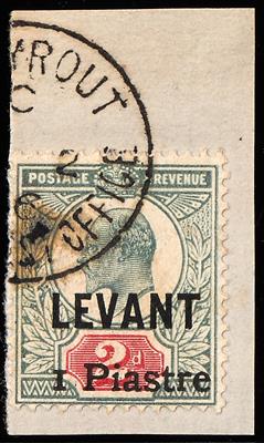 Briefstück - Britische Post im Ausland, - Známky