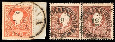 gestempelt/Briefstück - Österr. Nr. 13 I auf Briefstück mit LombardeiVenetien Stempel MANTOVA - Stamps