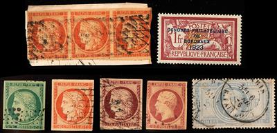 gestempelt/*/**/Briefstück/Poststück/(*) - Sammlung Frankreich ca. 1849/1943, - Stamps