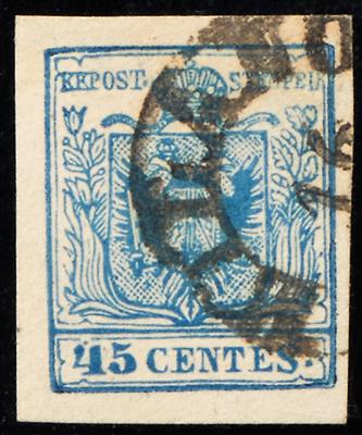 gestempelt - Lombardei - "Mailänder Postfälschungen" d. 45 Cent ind Type VI, - Briefmarken