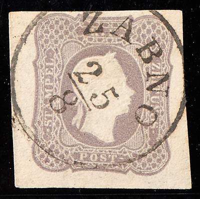 gestempelt - Österr.   ANK Nr. 23 f violett mit ziemlich komplettem Stempel ZABNO (Galizien, - Stamps