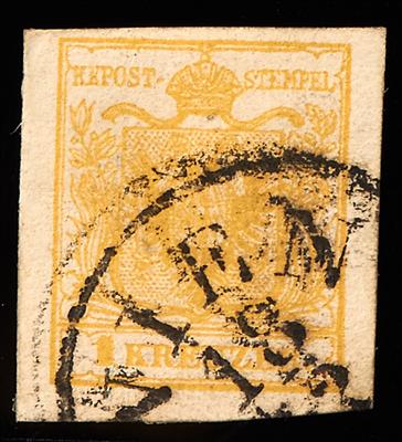 gestempelt - Österr. Nr. 1M goldgelb in TYPE III (von der Mischplatte stammend) - Stamps