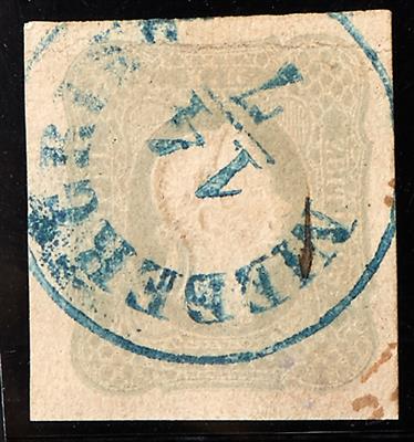 gestempelt - Österr. Nr. 23 voll- bis breitrandig, mit Blaustempel - Stamps