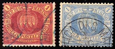 gestempelt - San Marino Nr. 20 (Blaustempel, - Briefmarken