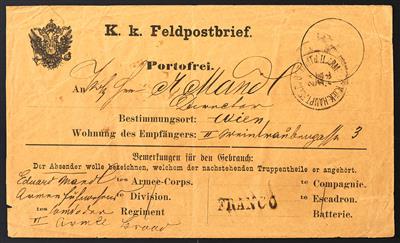 Poststück - Bosnien-Herzegowina 1878 - Feldpostganzsache - Francobolli