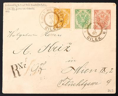 Poststück - Bosnien-Herzegowina 1897 - Reko-Ganzsachen-Umschlag - Stamps