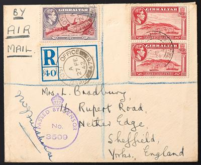 Poststück/Briefstück - Gibraltar, - Briefmarken
