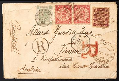 Poststück - China 1898, - Briefmarken