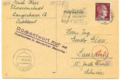 Poststück - D. Bes. WK II, - Stamps