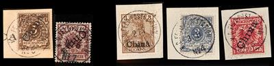 Poststück - D. Post in China Boxeraufstand: K. D. FELD-POSTSTATION No. 1 bis No. 7, - Stamps