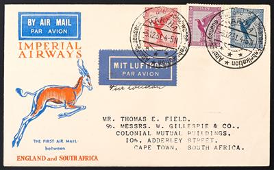 Poststück - Kl. Partie Flugpost Bezug Südafrika der 1930er, - Briefmarken