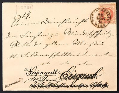 Poststück - Österr. 1868, - Briefmarken