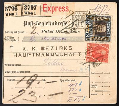 Poststück - Österr. 1915 Post-Begleitadresse - Francobolli