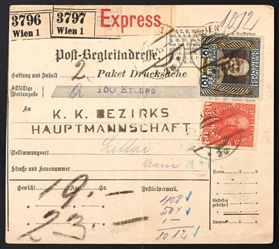 Poststück - Österr. 1915 Post-Begleitadresse - Stamps