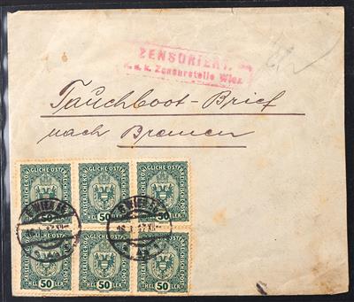Poststück - Österr. 1917 Tauchbootbrief - Briefmarken