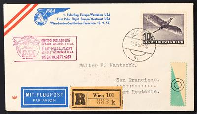 Poststück - Österr. 1950/53 - Kärnt. Abst. u. Flugp. 60 g, - Francobolli