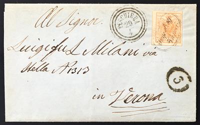 Poststück - Österr. Abstempelungen Schiffspost: "Imp. Reg. Vapori" - Briefmarken