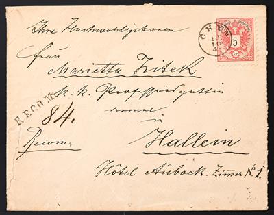 Poststück - Österr. Nr. 46 (5 Kreuzer - Briefmarken