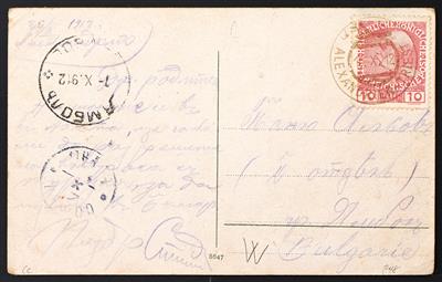 Poststück - Österr. Schiffspost 1896/ 1912 - Lot 5 Karten mit diversen Schiffsstempeln: ALEXANDRIEN-TRIEST, - Briefmarken